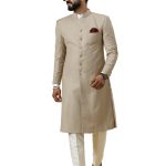Classic Khaki Achkan for Men | Elegant Ethnic Wear | Jaipurio